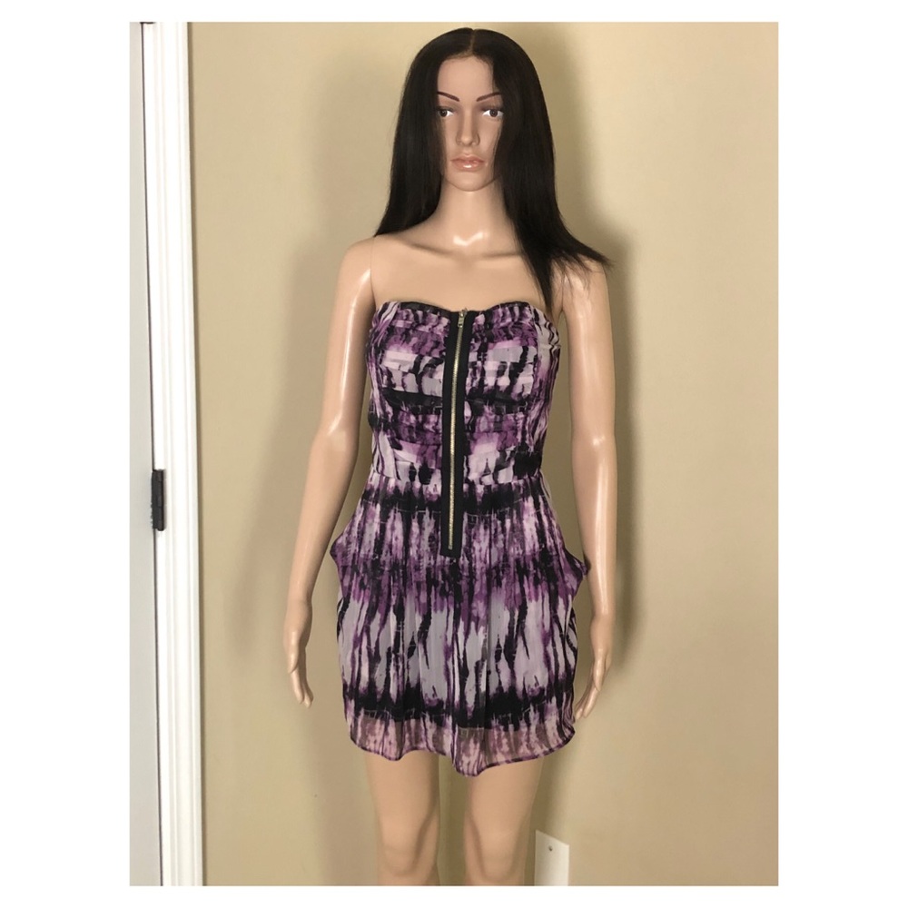 Strapless Sheer Mini Dress